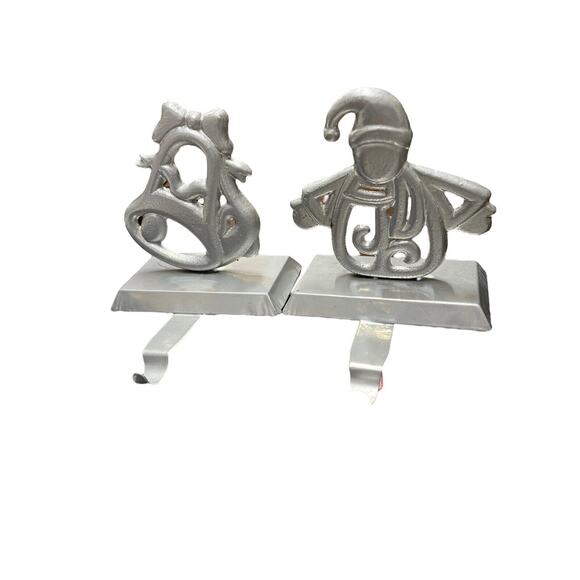 Christmas Tree Stocking Holder /Hangers Lot Of 2 Extended Hooks Snowman Bell - Picture 1 of 7